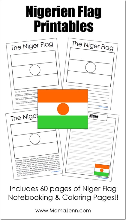 Niger Flag: 60 FREE Printable Notebooking and Coloring Pages