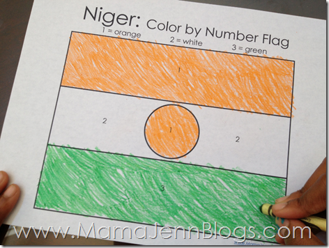 Niger Flag Color By Number Printable Coloring Page