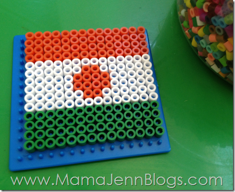 Niger Flag made with Perler Beads