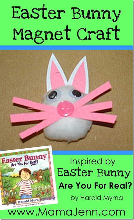 Easter Bunny Magnet Craft inspired by Easter Bunny Are You For Real