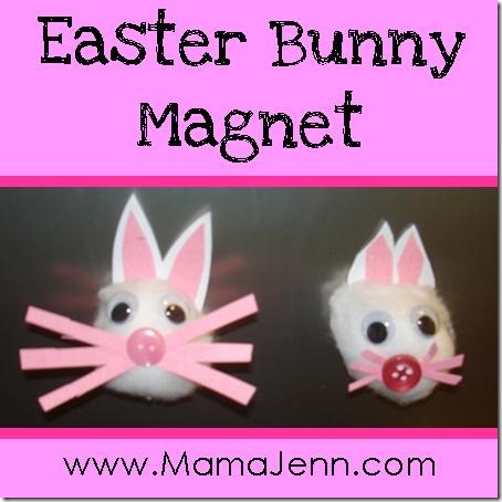 Homemade Easter Bunny Magnet Craft